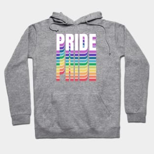 Rainbow Pride Stacked Colors Hoodie